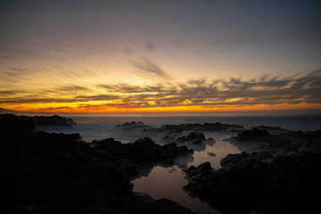 Canarian sunset at Lanzarote island