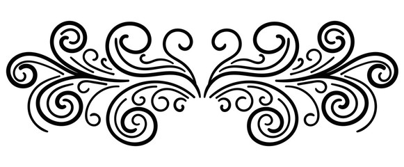 Fototapeta premium Abstract curly element for design, swirl, curl. Vector illustration.