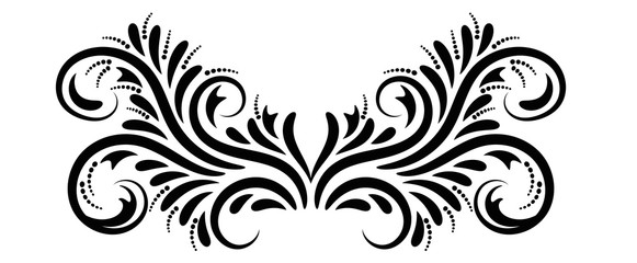 Abstract curly element for design, swirl, curl. Vector illustration.