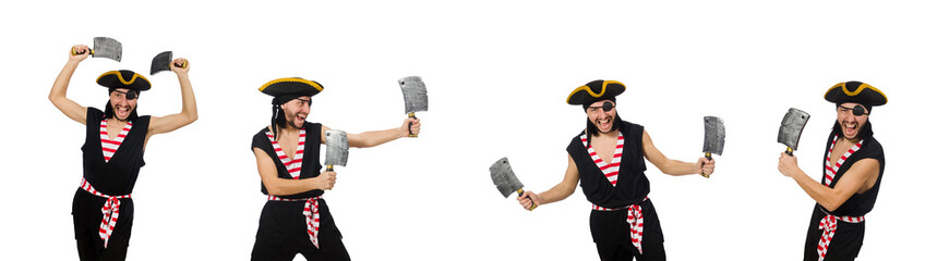 Man pirate isolated on the white background