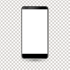 New phone front black vector drawing eps10 format isolated on white background - vector