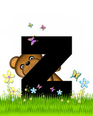 Alphabet Teddy Butterfly Field Z