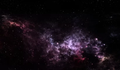 Leuchtender Weltraumnebel und Sterne im Weltraum © Peter Jurik