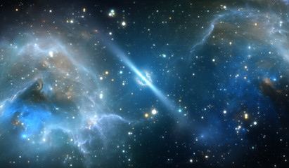 Fototapeta na wymiar Reflection nebula around the pulsar