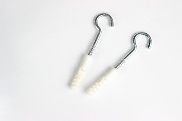 Two pegs ilosolated on white