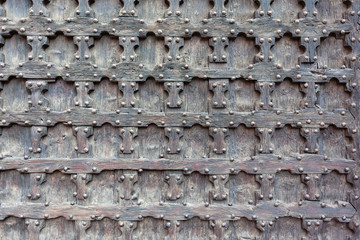 Pattern of old wooden door