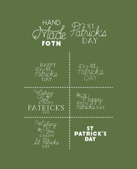 saint patricks day tag hanging with green background