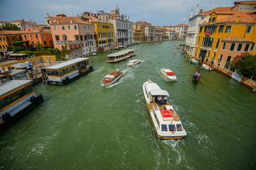 VENICE, ITALY - AUGUST 10, 2017: famous grand canale, Venice, Italy
