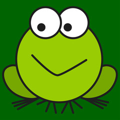 Frog in cartoon style