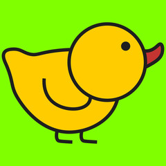 Duckling in a cartoon style