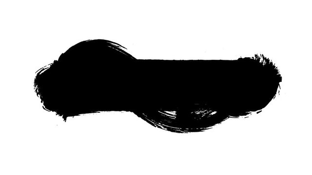 Animation grunge - brush stroke. Abstract hand - painted element. Underline and border design. Seamless looping background.