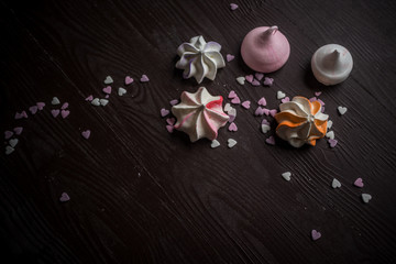 multicolored meringue cookies very nice and delicious