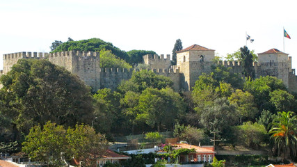 Fototapeta na wymiar Lisbon; a view of the castle Sao Jorge