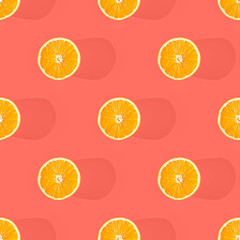 seamless pattern consisting of halved orange