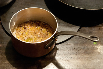Cooking guinea fowl bouillon 