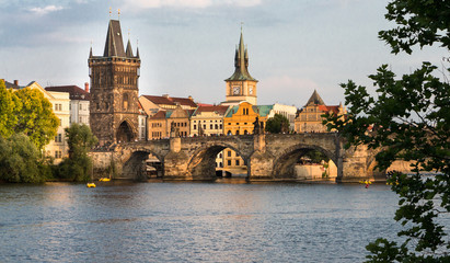 Prague, The Charles Bridge with the Old Town Tower