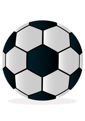 Fototapeta premium Vector illustration soccer ball on white background
