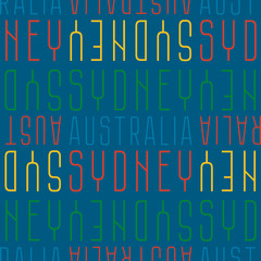 Sydney, Australia seamless pattern