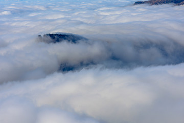 Sea of clouds (Collsacabra Mountains, Catalonia, Spain)