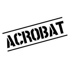 acrobat black stamp