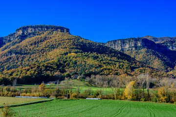 Fototapeta na wymiar Beautiful landscape in Catalonia (Hostalets d'en Bas, Garrotxa Province, Spain)