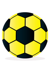 Vector illustration soccer ball on white background