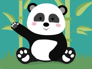 Happy Panda - Flat Design