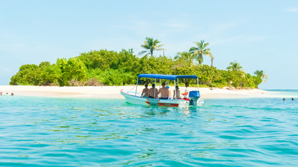 One of Many Small, Sandy Islands on the Caribbean Coast of Venezuela that Are Very Popular for Tourism, Close to Town Chichiriviche, Morrocoy National Park