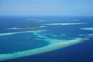 Naklejka na ściany i meble Beautiful seascape in the Maldives
