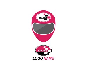 helmet vector icon logo illustration