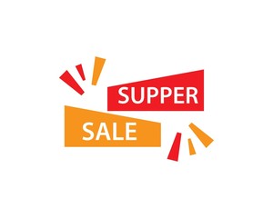 Blank banner discount label vector