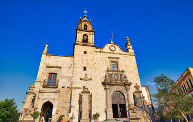 Fototapeta na wymiar Scenic Guadalajara churches in historic city center