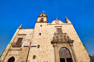 Fototapeta na wymiar Scenic Guadalajara churches in historic city center