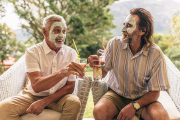 Senior men enjoying their retirement
