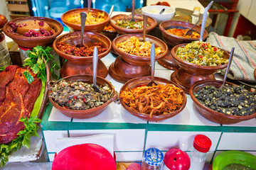 Tepotzotlan street food and restaurants near the central town plaza