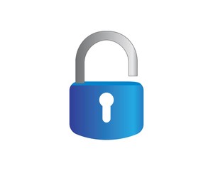 lock icon logo vector template