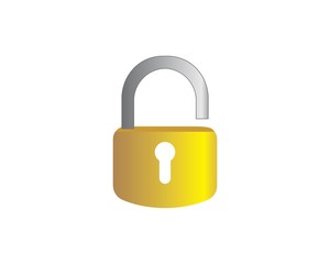 lock icon logo vector template