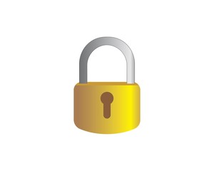 lock icon logo vector template