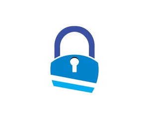 lock icon logo vector template