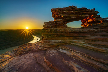sunrise at natures window in kalbarri national park, western australia 16