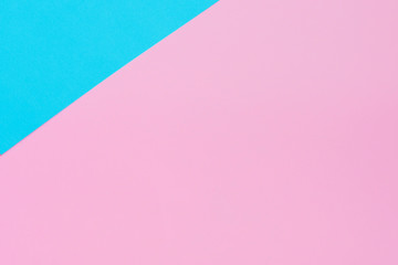 Texture background of fashionable pastel color with top view. Minimal concept. Flat lay. Pink and blue. Pop Art.
