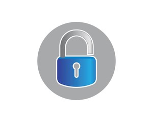 lock icon logo vector template