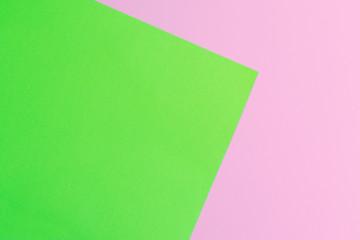 Soft pink and green paper as texture background. Minimal concept. Creative concept. Pop Art. Bright Sweet fashion Style.