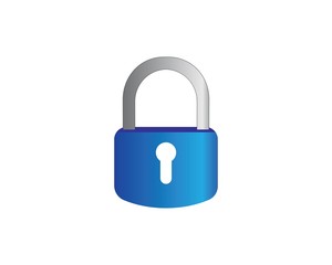 lock icon logo vector template