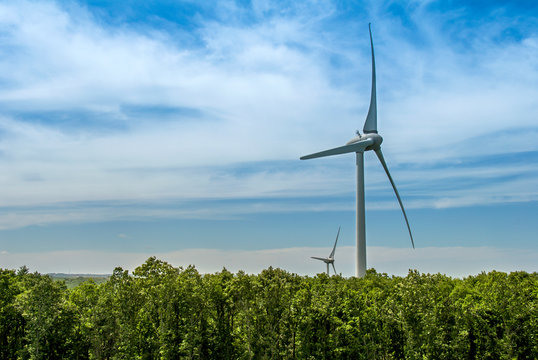 Tekirdag, Turkey, 19 May 2017: Wind trubune, Cerkezkoy