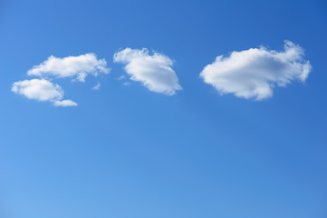 Blue sky with Cumulus clouds