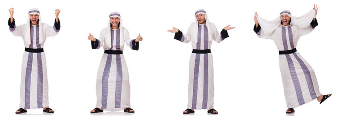 Male arab isolated on white background  