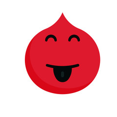 Flat tongue out vector icon