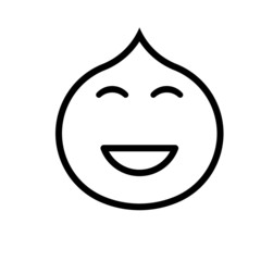 Outline laugh vector icon