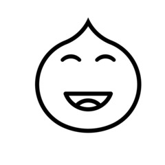 Outline laugh vector icon